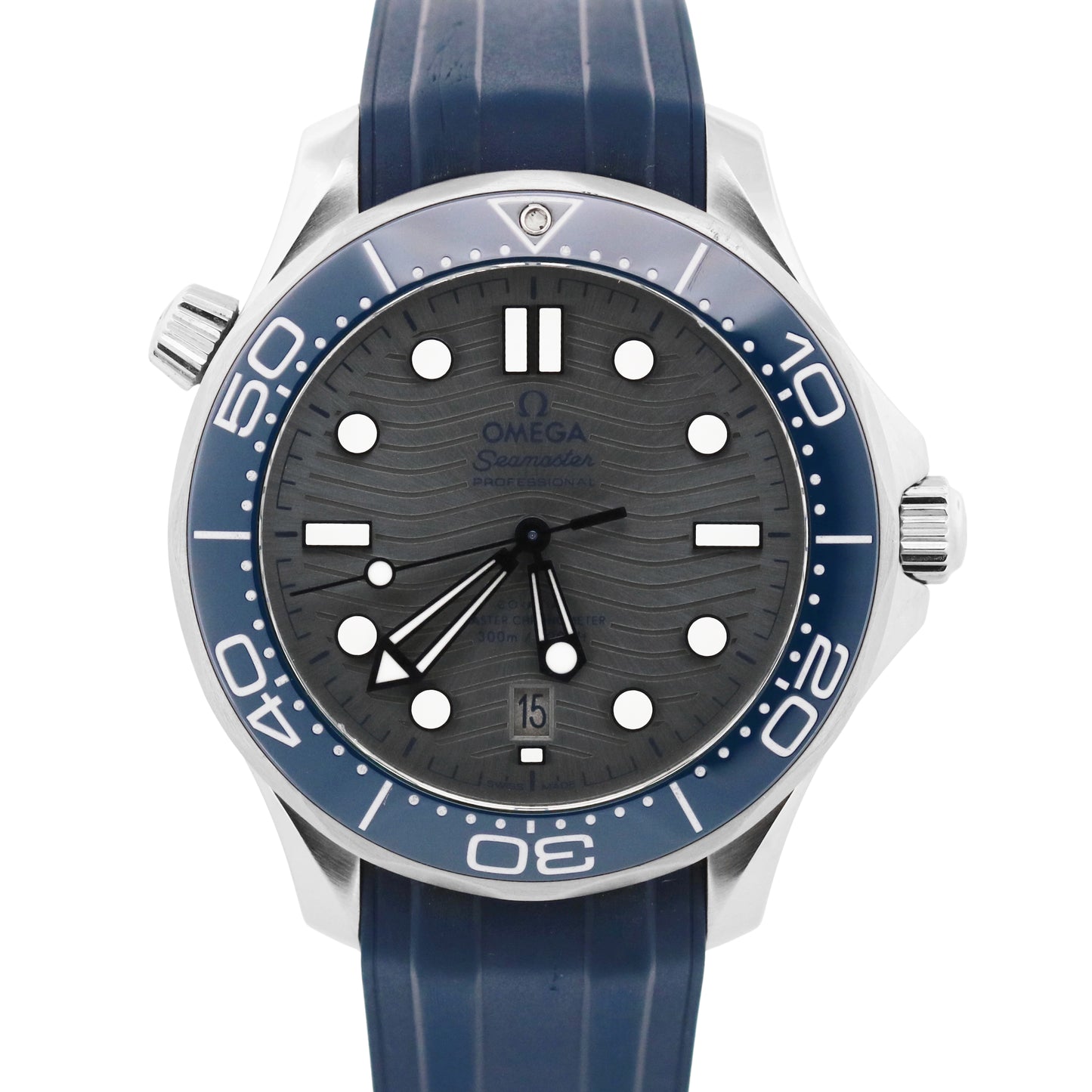 PAPERS Omega Seamaster Diver Steel BLUE GREY WAVE 42mm 210.32.42.20.06.001 BOX