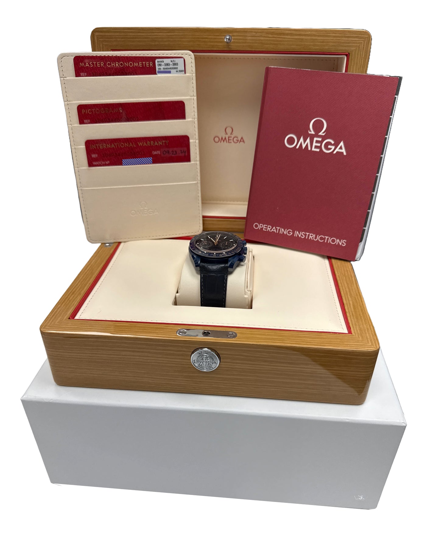 2024 PAPERS Omega Speedmaster Ceramic AVENTURINE 44.25mm 304.93.44.52.03.002 BOX