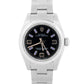 PAPERS Rolex Oyster Perpetual BLACK PURPLE 26mm Stainless Steel Watch 176200 BOX