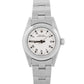 1999 Rolex Oyster Perpetual 24mm WHITE ROMAN Stainless Steel Oyster Smooth 76080