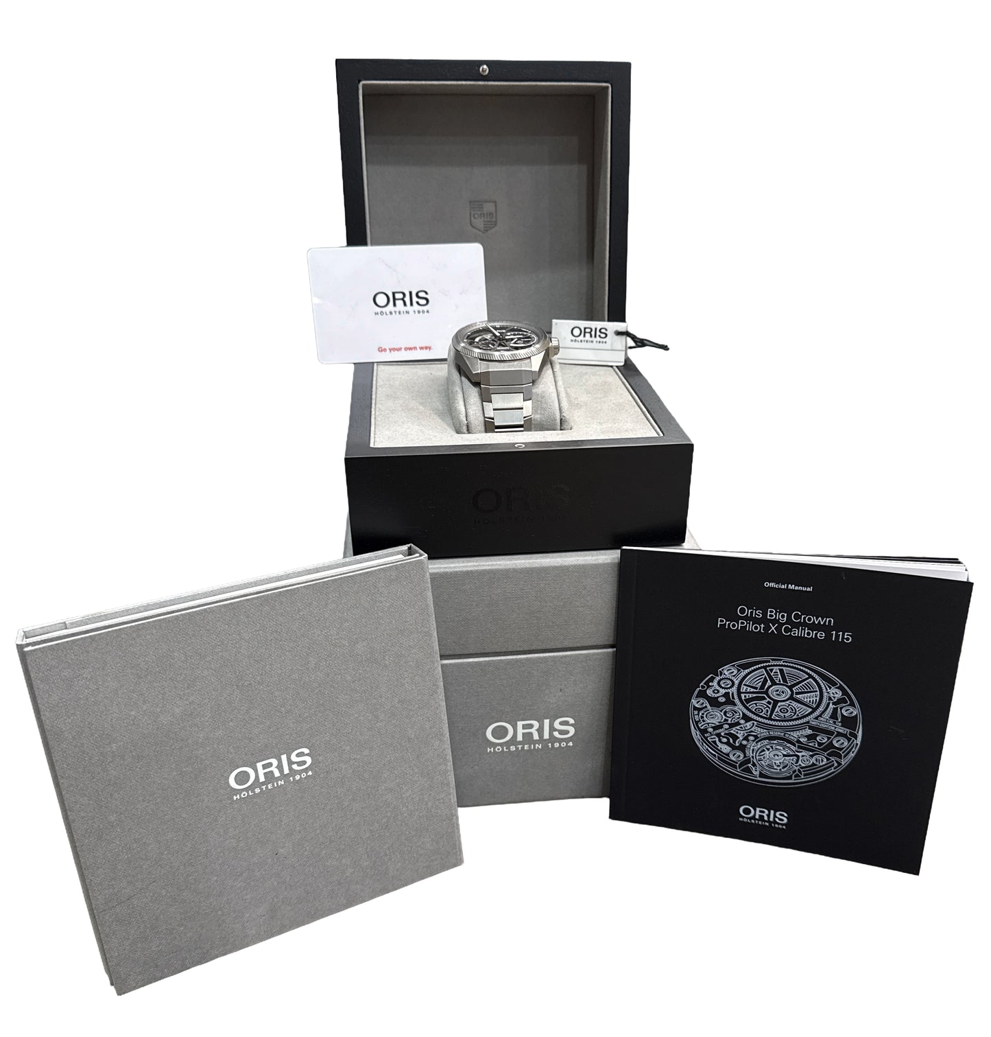PAPERS Oris ProPilot X Calibre 115 SKELETON Titanium 01 115 7759 7153 44mm BOX