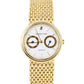 Audemars Piguet Day-Date OWL 33mm White 18K Yellow Gold Automatic Watch 25574BA