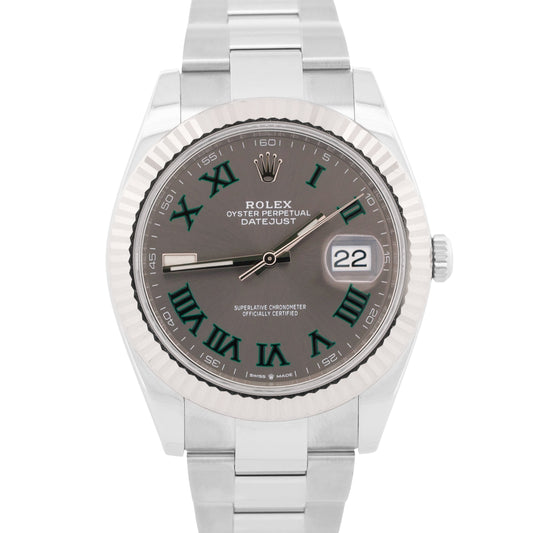 MINT 2022 PAPERS Rolex DateJust 41mm WIMBLEDON 18K Gold OYSTER 126334 Watch BOX