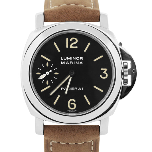 PAPERS Panerai Luminor Marina PAM00001 Steel Tritium A-SERIAL 44mm PAM 1 BOX