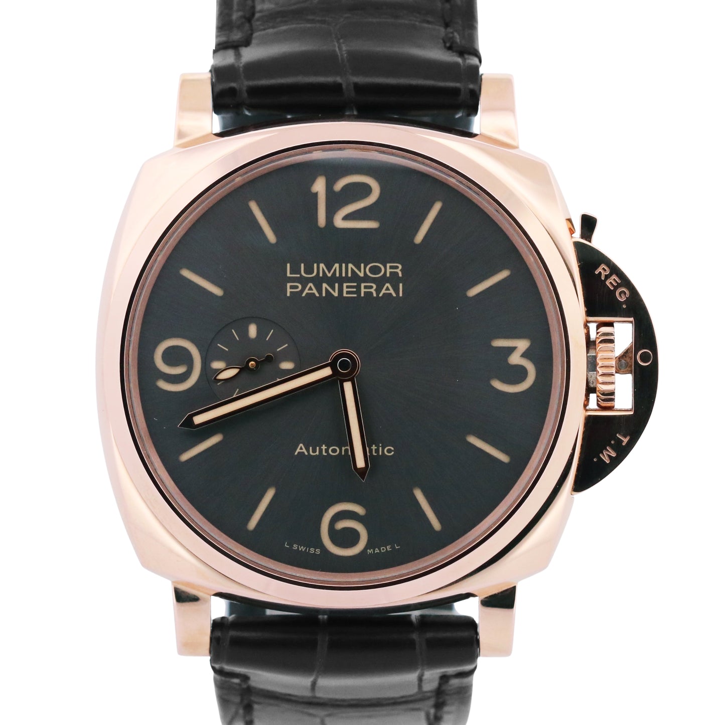 PAPERS Panerai Luminor Due PAM00675 18K Gold RHODIUM Leather 45mm PAM675 BOX