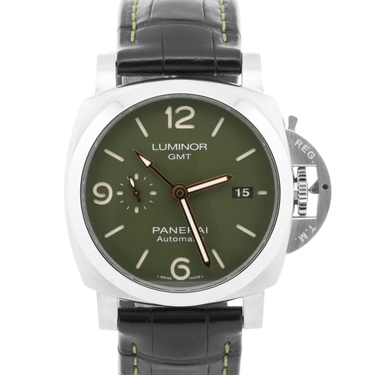 Panerai Luminor GMT 3 Days MS DHONI PAM01056 Steel GREEN Automatic 44mm PAM1056