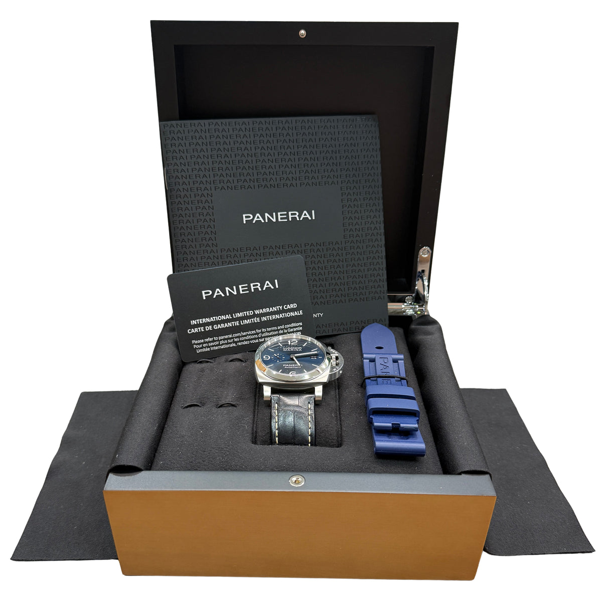 2020 Panerai Luminor Marina PAM01313 Blue Steel Automatic 44mm Watch Box Papers