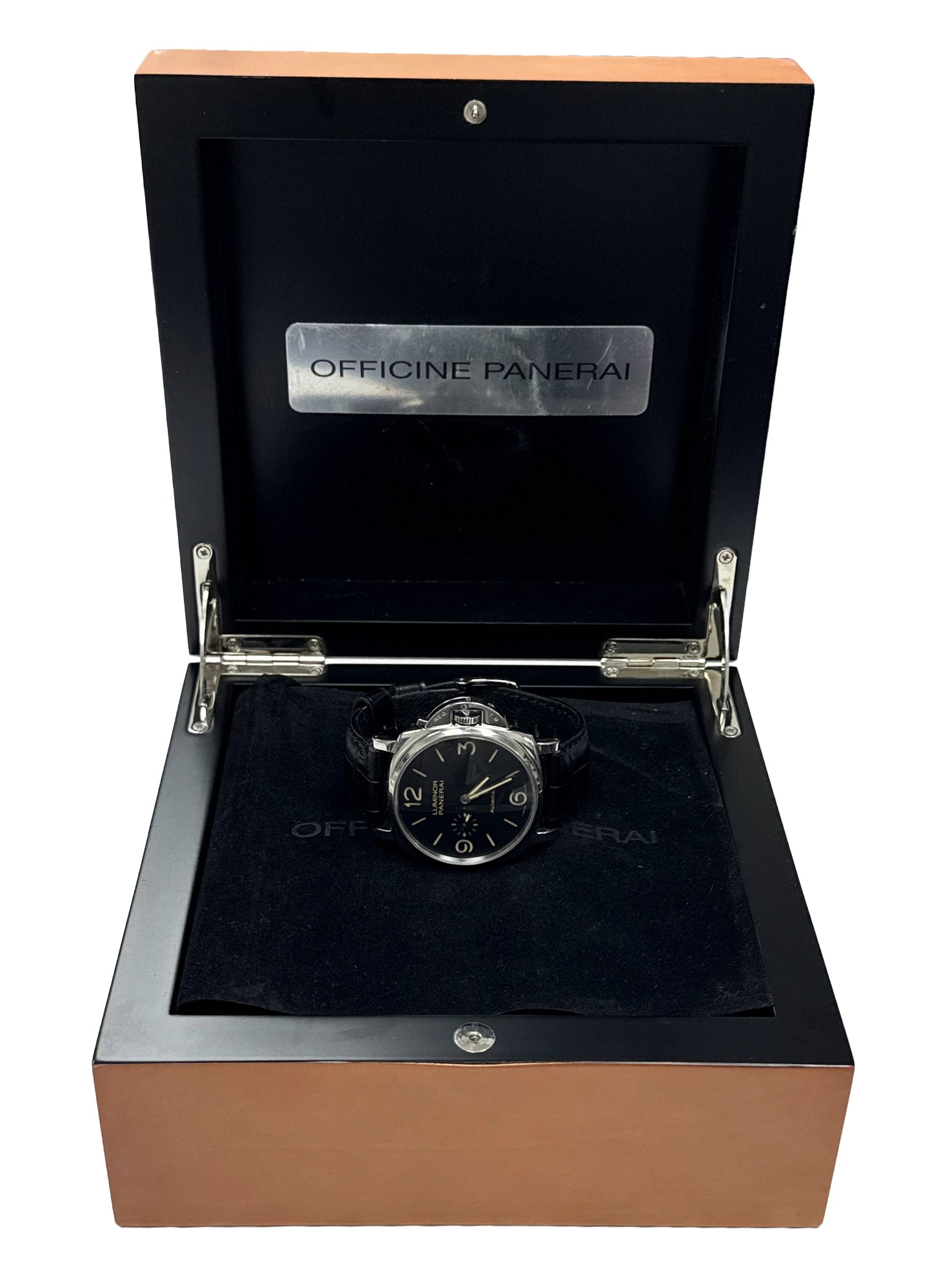 Panerai Luminor Due PAM00674 Black Stainless Steel Leather 45mm PAM674 BOX