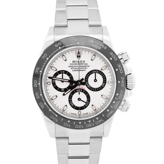 2018 PAPERS Rolex Daytona PANDA White Stainless Steel CERAMIC 40mm 116500 LN BOX