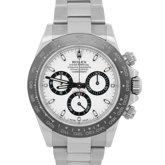 2023 PAPERS Rolex Daytona Cosmograph 40mm PANDA White Ceramic 116500 LN BOX