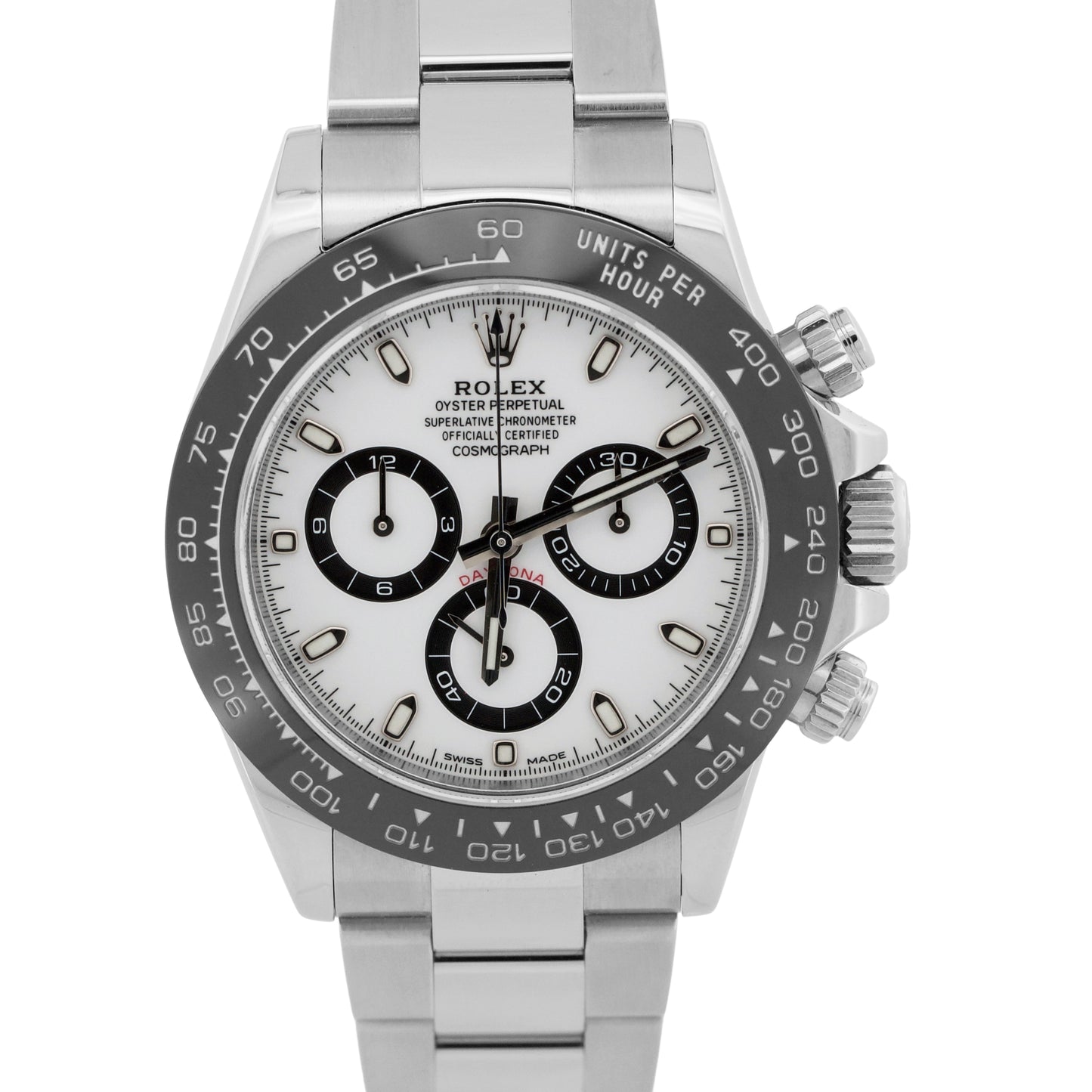 PAPERS Rolex Daytona PANDA White Ceramic Stainless Steel 40mm BOX 116500 LN