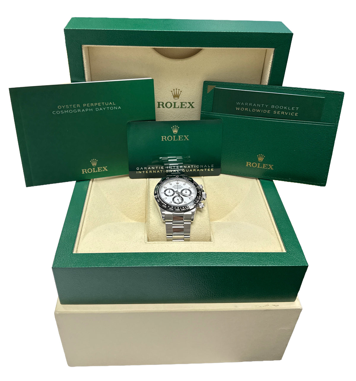 2020 Rolex Daytona 116500 LN Panda White Stainless Steel Ceramic 40mm Box Papers