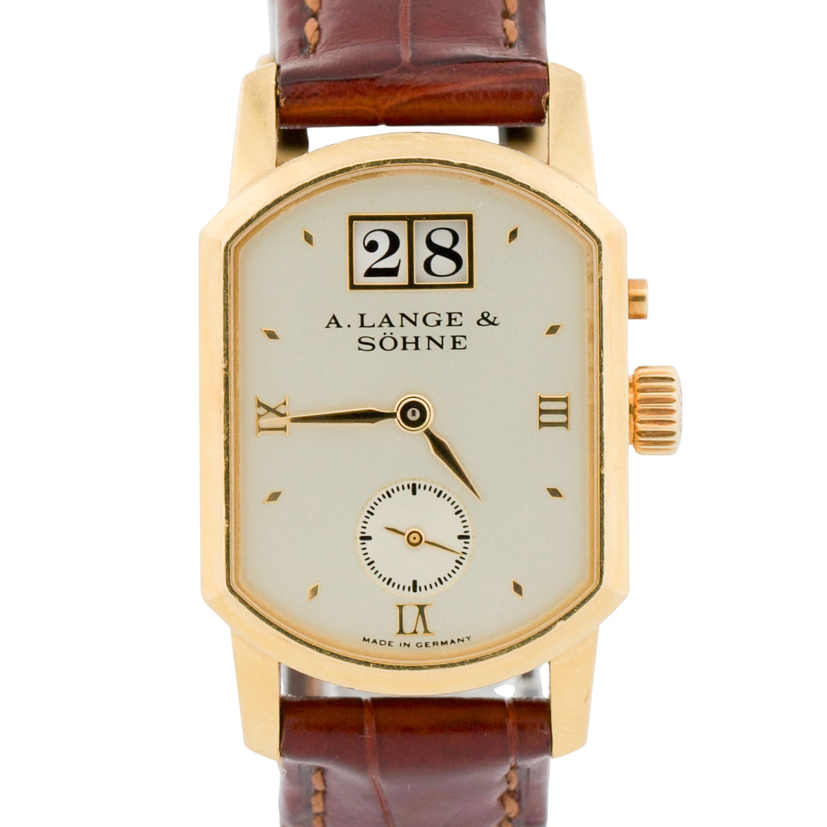 Unpolished 2007 A. Lange & Söhne Arkade 103.021 Silver 18K Gold 22mm Box Papers