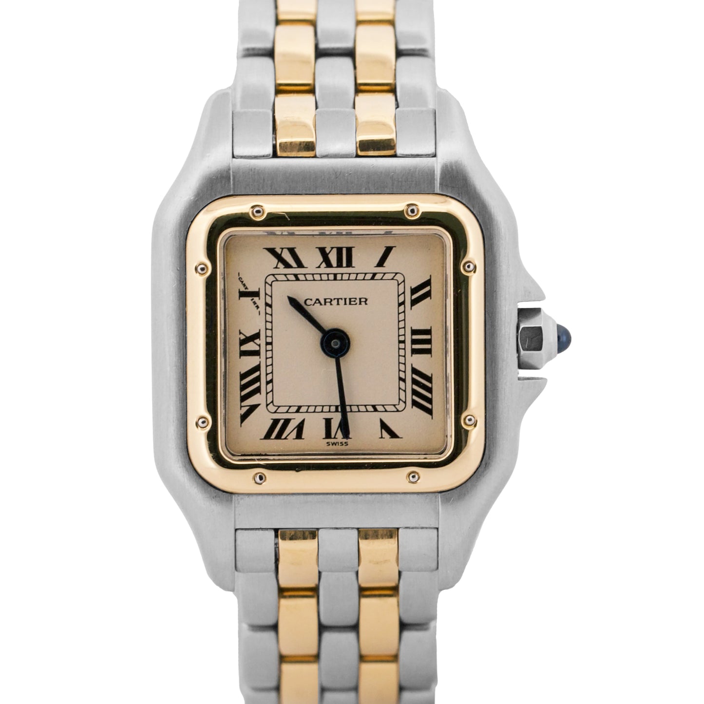 Ladies Cartier Panthere IVORY ROMAN 18K Yellow Gold Steel 22mm Quartz 112000R