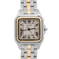 Cartier Panthere ONE ROW 18K Yellow Gold Steel 29mm IVORY Roman Quartz 183957