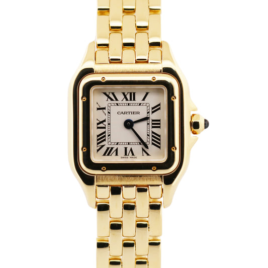 2022 PAPERS Ladies Cartier Panthere 22mm 18K Gold Quartz 4178 WGPN0008 BOX