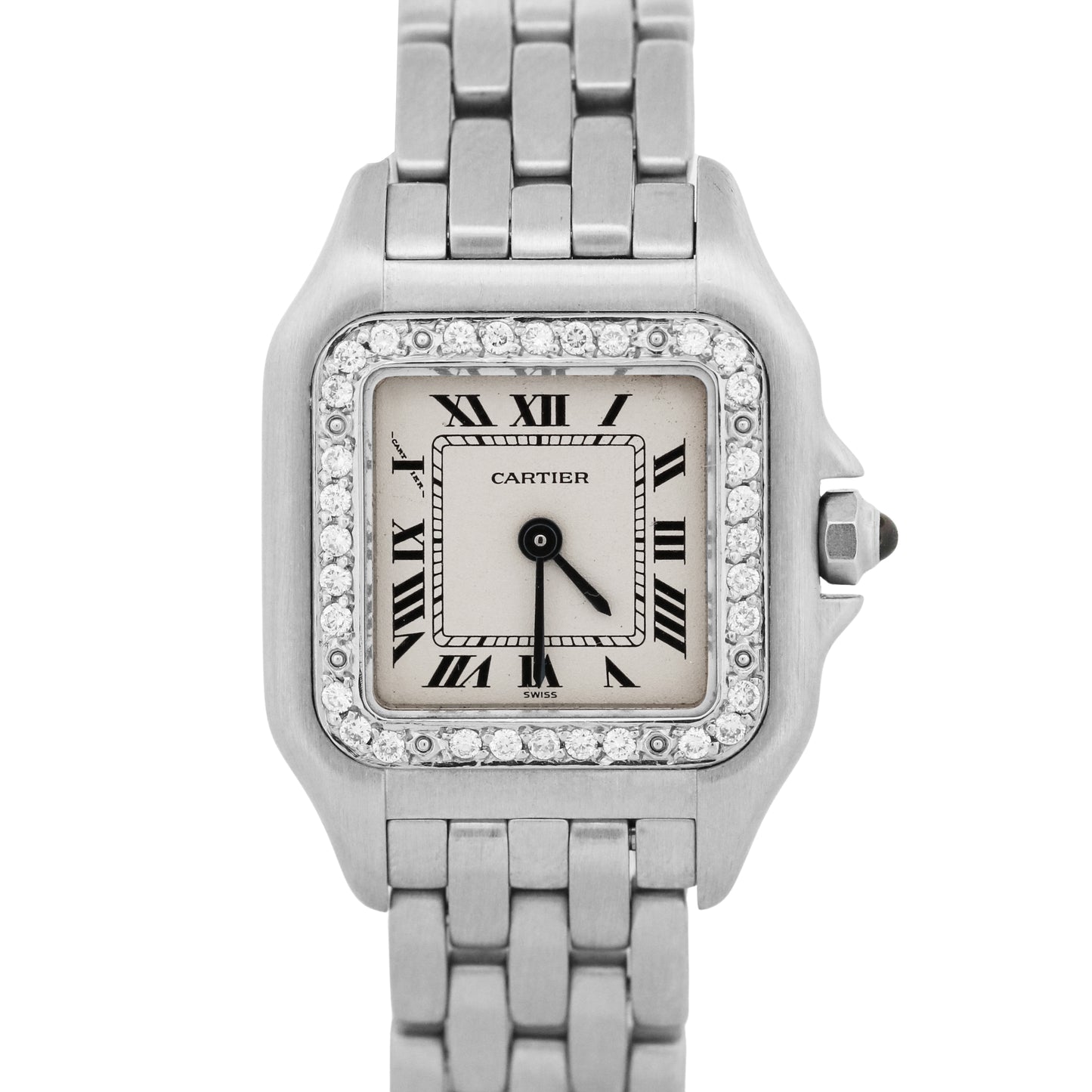 Ladies Cartier Panthere Stainless Steel DIAMOND Roman 22mm Quartz 1320 W25033F5