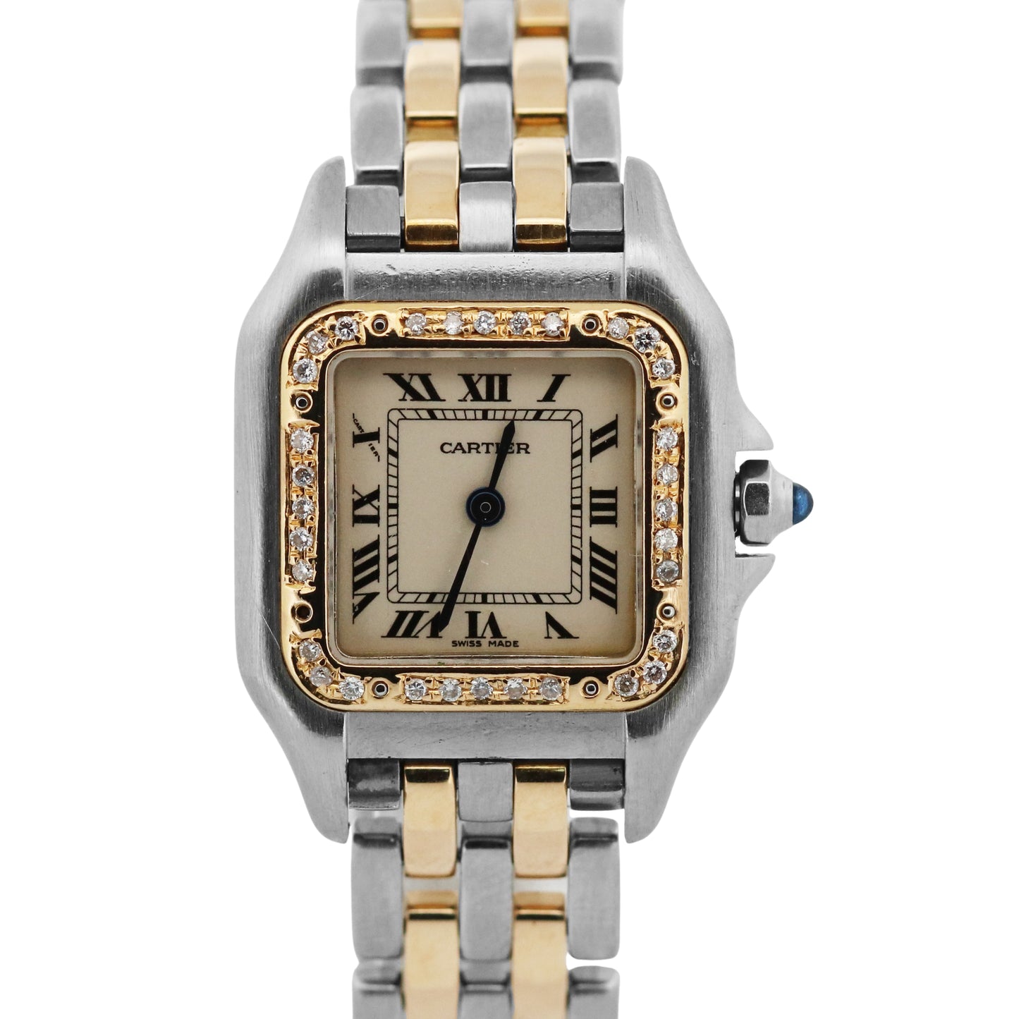 Ladies Cartier Panthere DIAMOND 18K Yellow Gold Steel Roman 22mm Quartz 112000R
