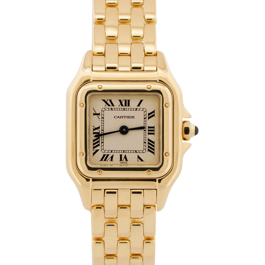 PAPERS Ladies Cartier Panthere Small 18K Yellow Gold 22mm Quartz 107000M BOX