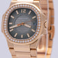 MINT PAPERS Patek Philippe Nautilus 18K Rose Gold 32mm Diamond Watch 7010/1R-010