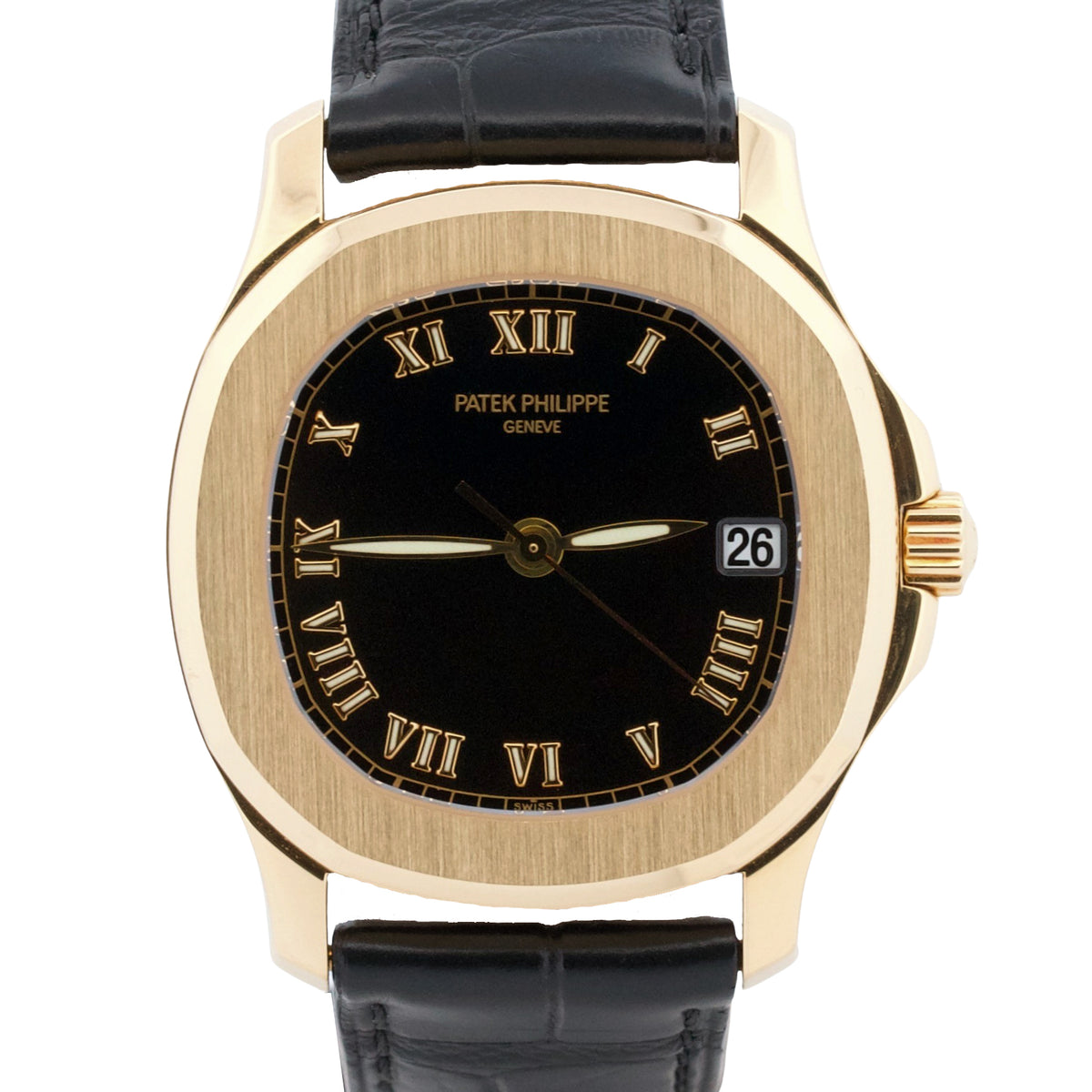 Patek Philippe Aquanaut 5060SJ 36mm Black 18K Yellow Gold Automatic Watch