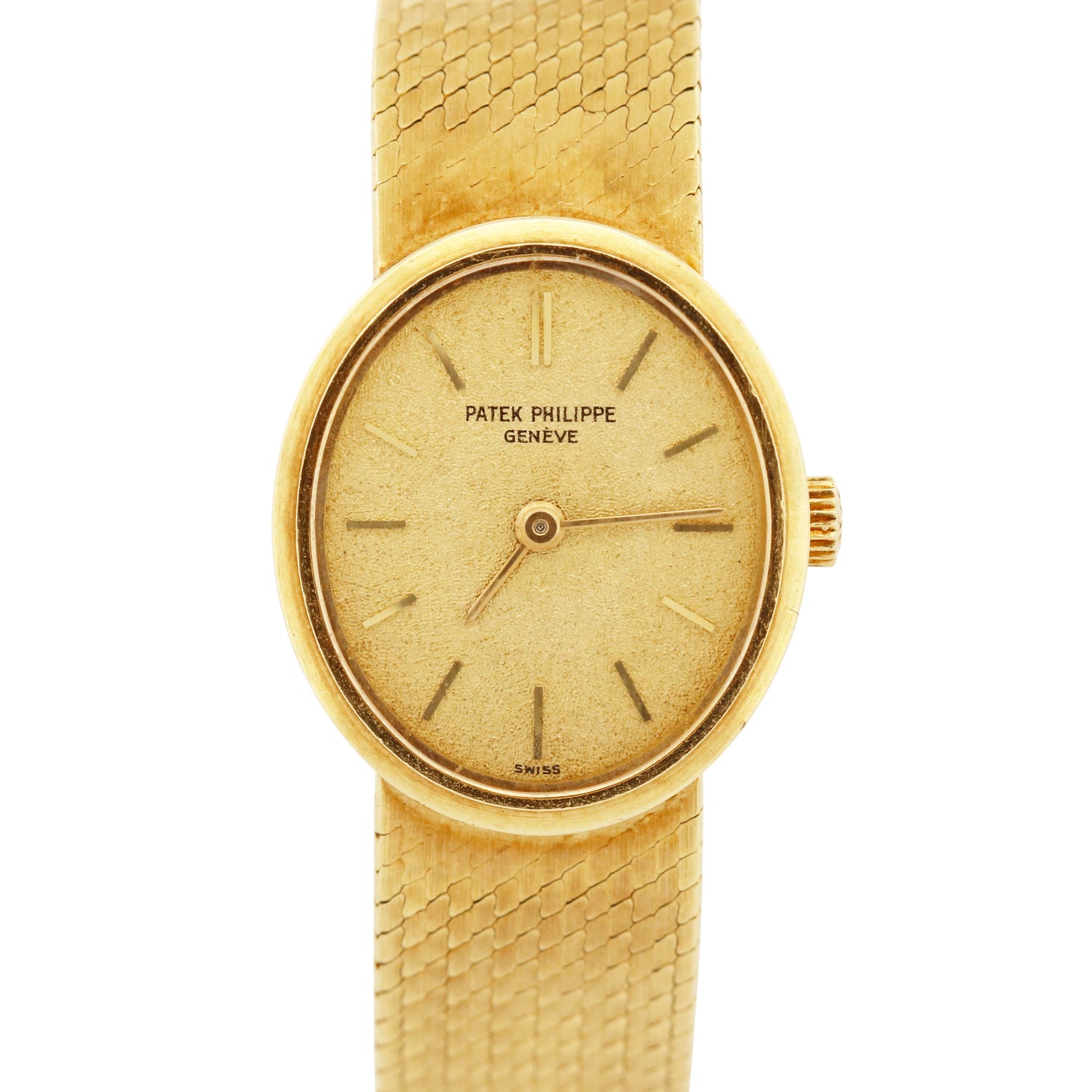 VINTAGE Ladies Patek Philippe Ellipse CHAMPAGNE 18K Yellow Gold 20mm Manual 3351