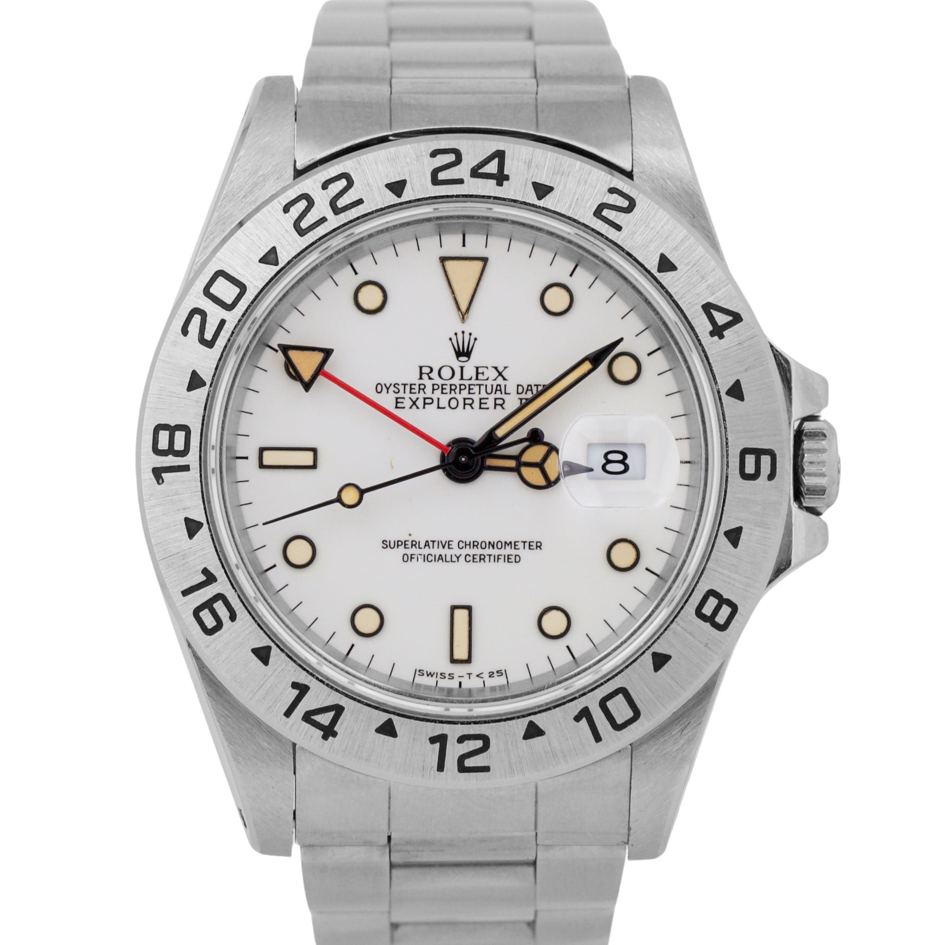 1996 PERFECT PATINA Rolex Explorer II White 40mm Stainless Oyster