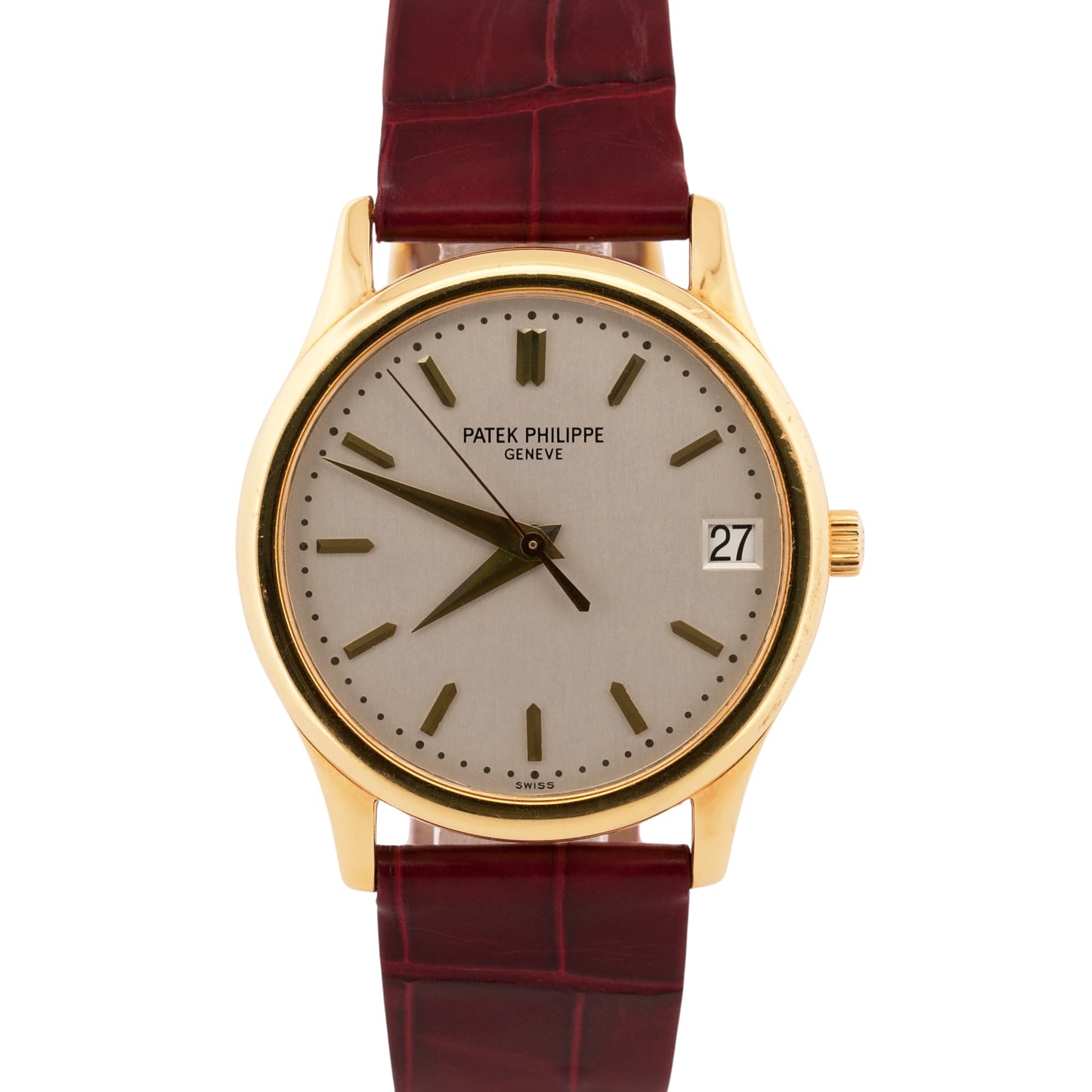 Patek Philippe Calatrava 3998J Silver 18K Yellow Gold Automatic 34mm Watch