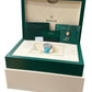 NEW 2025 PAPERS Rolex Day-Date PAVE DIAMOND TURQUOISE ROMAN 36mm 128159RBR BOX