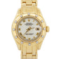 Ladies Rolex DateJust Pearlmaster DIAMOND WHITE ROMAN 18K Yellow Gold 29mm 69318