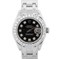 2000 Rolex DateJust Pearlmaster 80299 Black Diamond 18k White Gold 29mm Watch