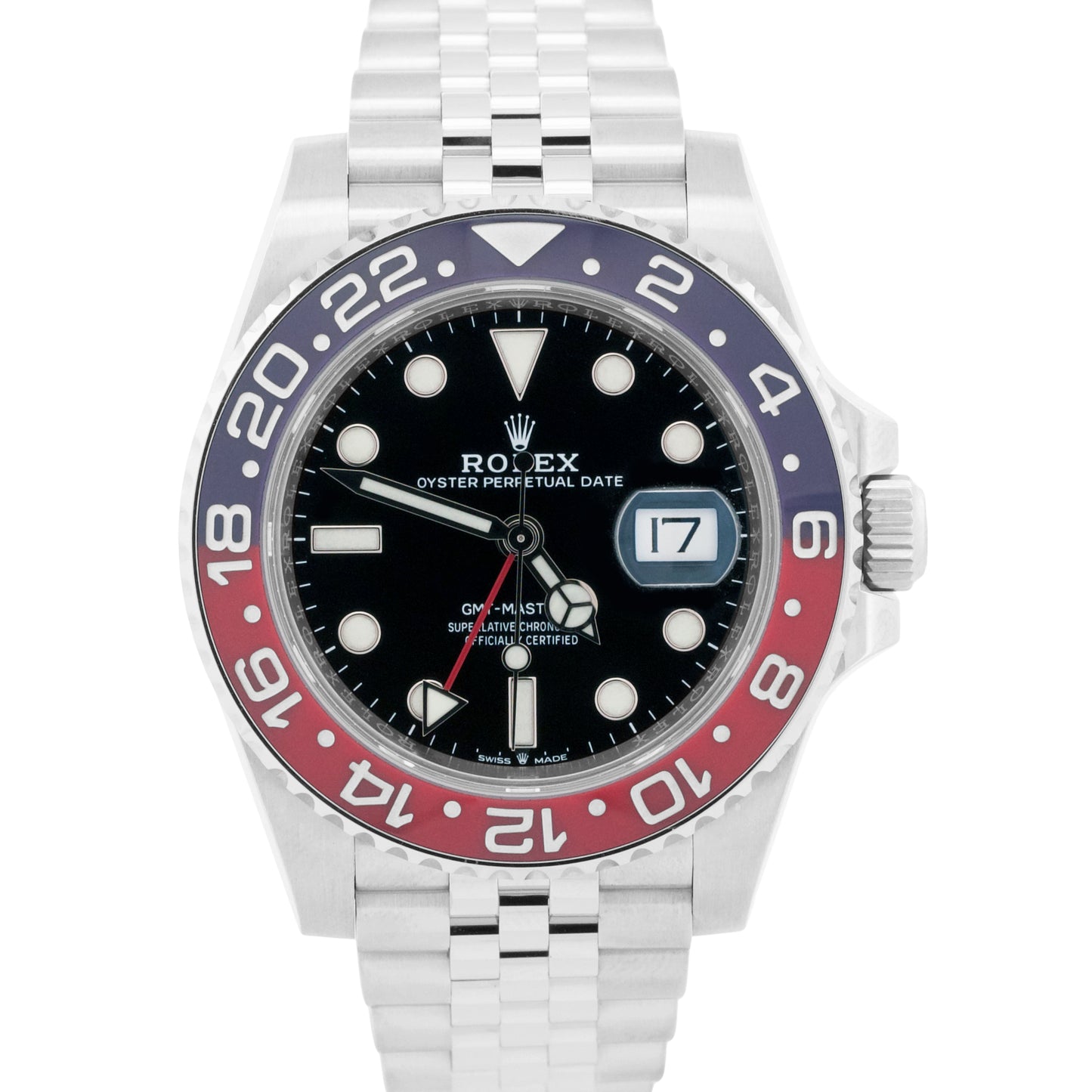 2020 PAPERS Rolex GMT-Master II PEPSI Blue Red 40mm JUBILEE 126710 BLRO BOX