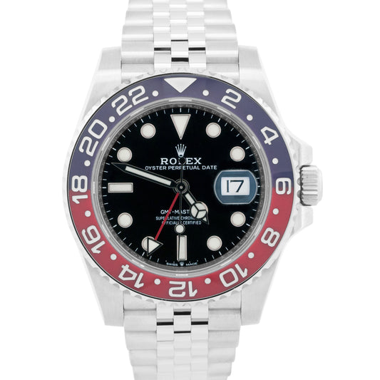 2020 PAPERS Rolex GMT-Master II PEPSI Blue Red 40mm JUBILEE 126710 BLRO BOX