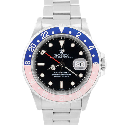 1997 Rolex GMT-Master FADED PEPSI Blue Red RSC Steel SWISS ONLY 40mm 16700 BOX
