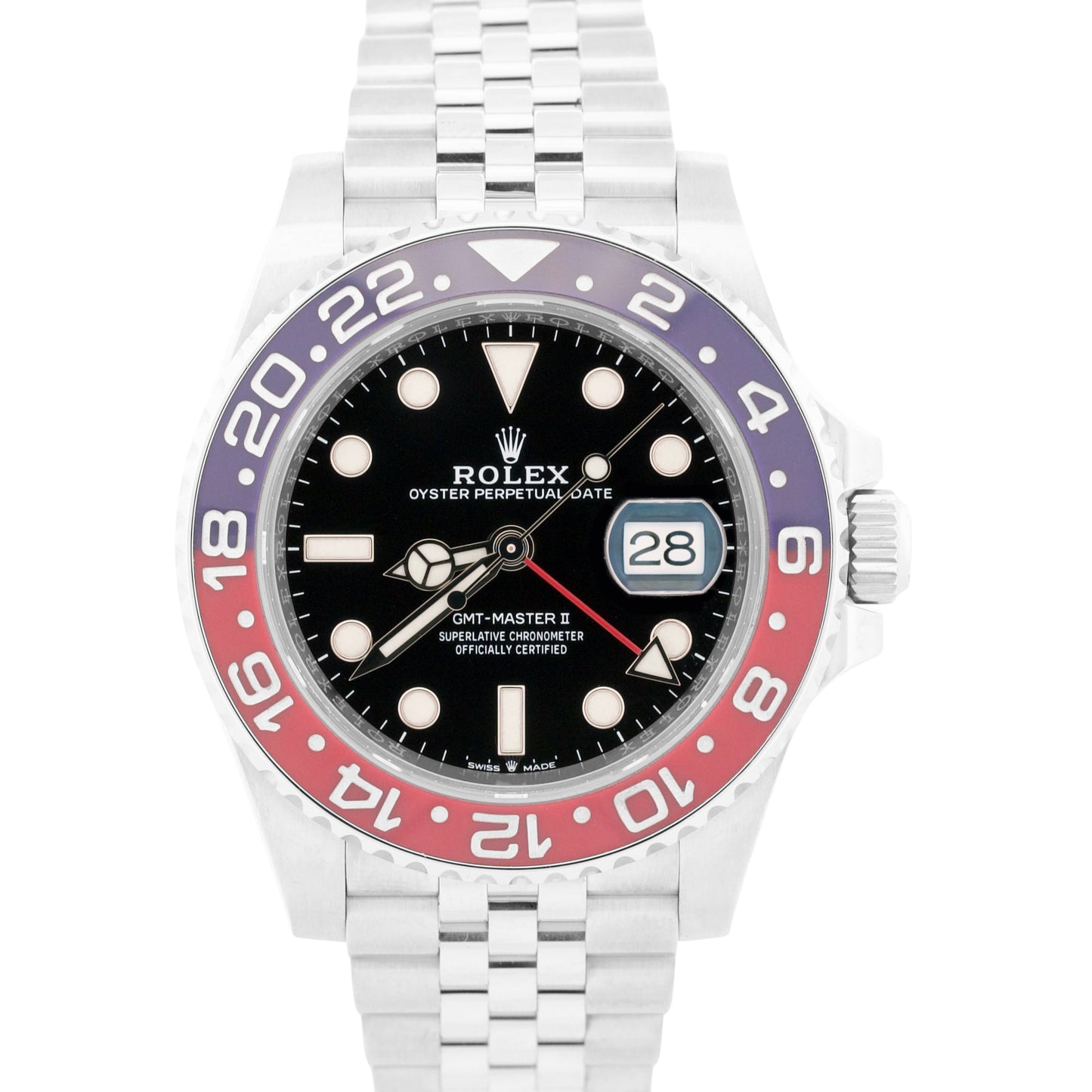 2020 PAPERS Rolex GMT-Master II Red Blue PEPSI Jubilee 40mm 126710 BLRO Watch BOX