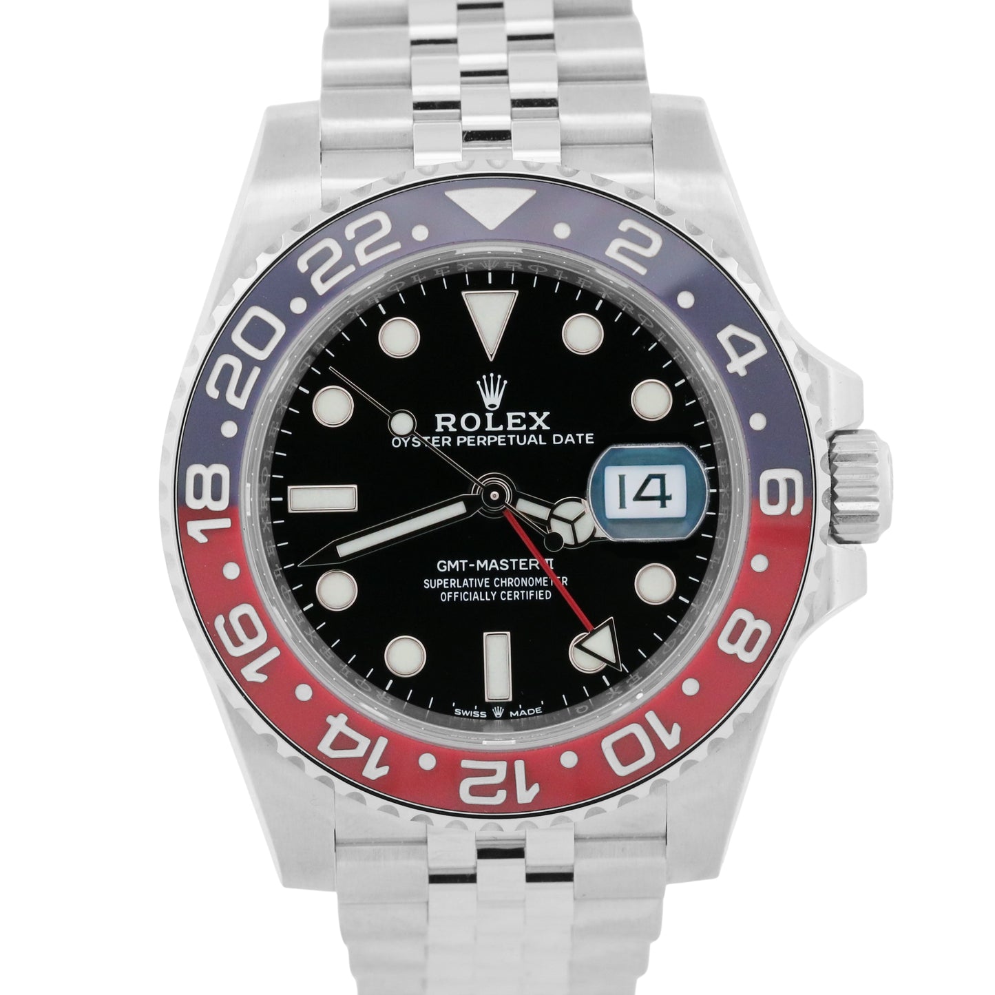 NOS 2020 PAPERS Rolex GMT-Master II PEPSI Red Blue 40mm JUBILEE 126710 BLRO BOX