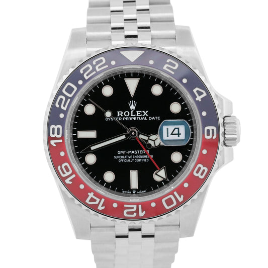 NOS 2020 PAPERS Rolex GMT-Master II PEPSI Red Blue 40mm JUBILEE 126710 BLRO BOX