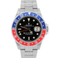 Rolex GMT-Master II PEPSI Blue Red Stainless Steel Oyster Black Date 16710 Watch