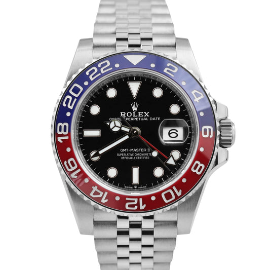 MINT 2021 PAPERS Rolex GMT-Master II PEPSI Red Blue JUBILEE 40mm 126710 BLRO BOX