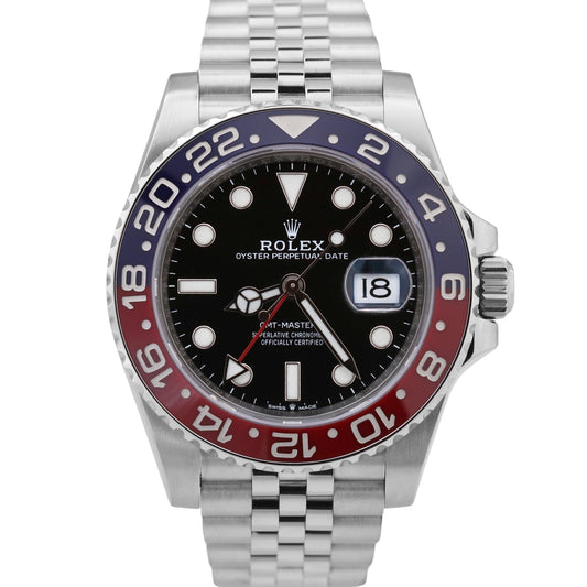 MINT 2023 Rolex GMT-Master II 126710 BLRO PEPSI Red Blue Steel JUBILEE 40mm BOX