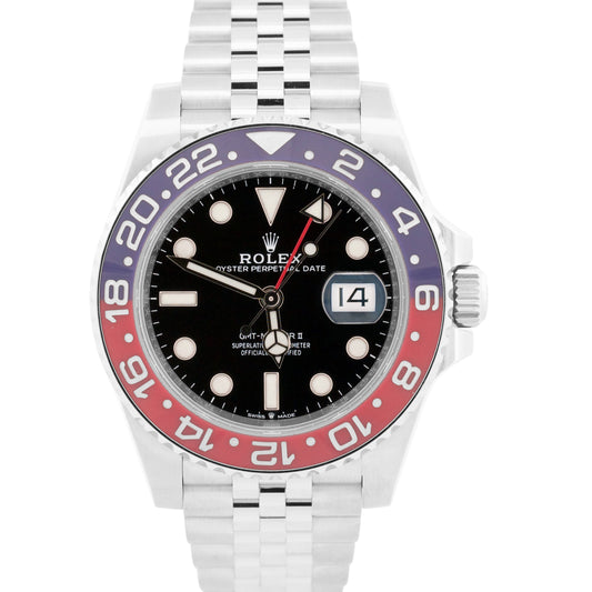2021 PAPERS Rolex GMT-Master II PEPSI Red Blue 40mm JUBILEE 126710 BLRO BOX