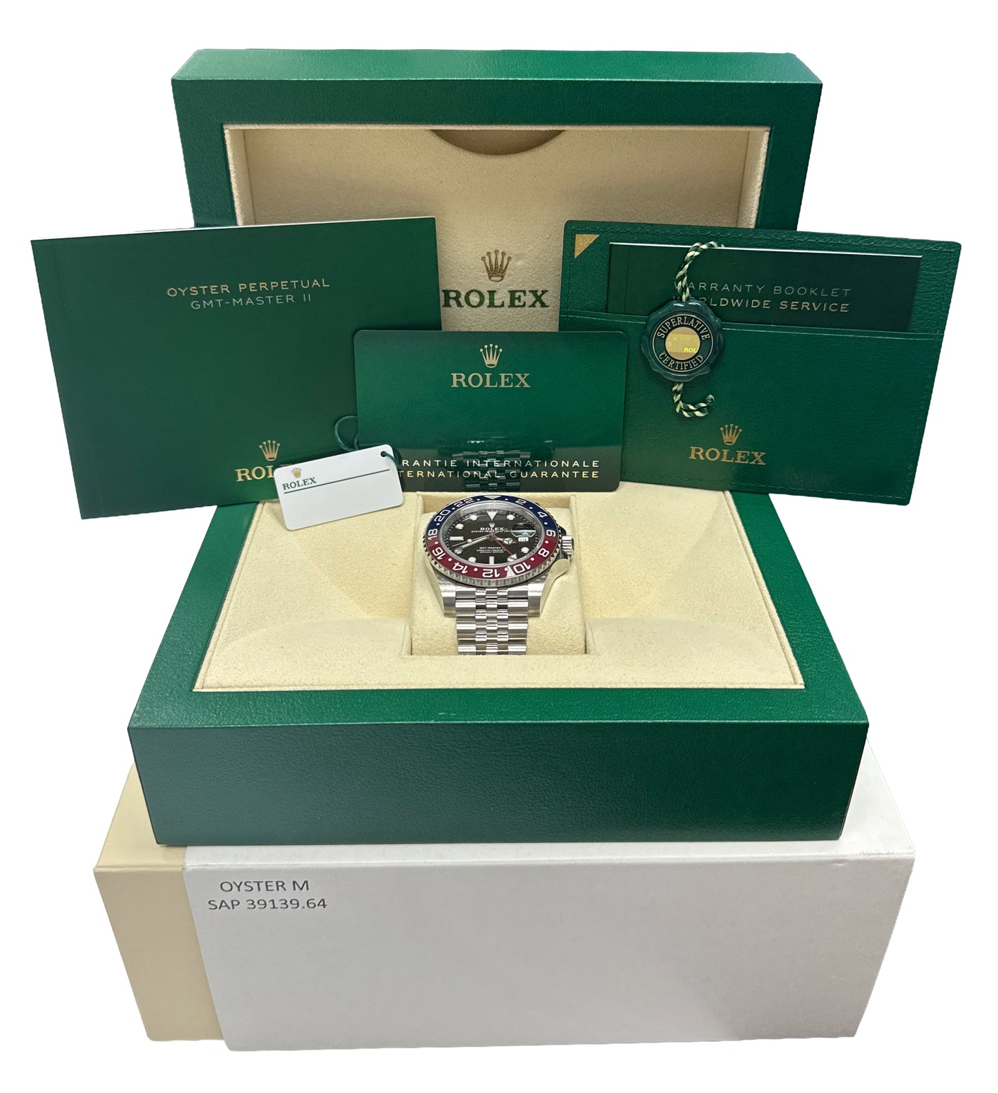 NOS 2020 PAPERS Rolex GMT-Master II PEPSI Red Blue 40mm JUBILEE 126710 BLRO BOX