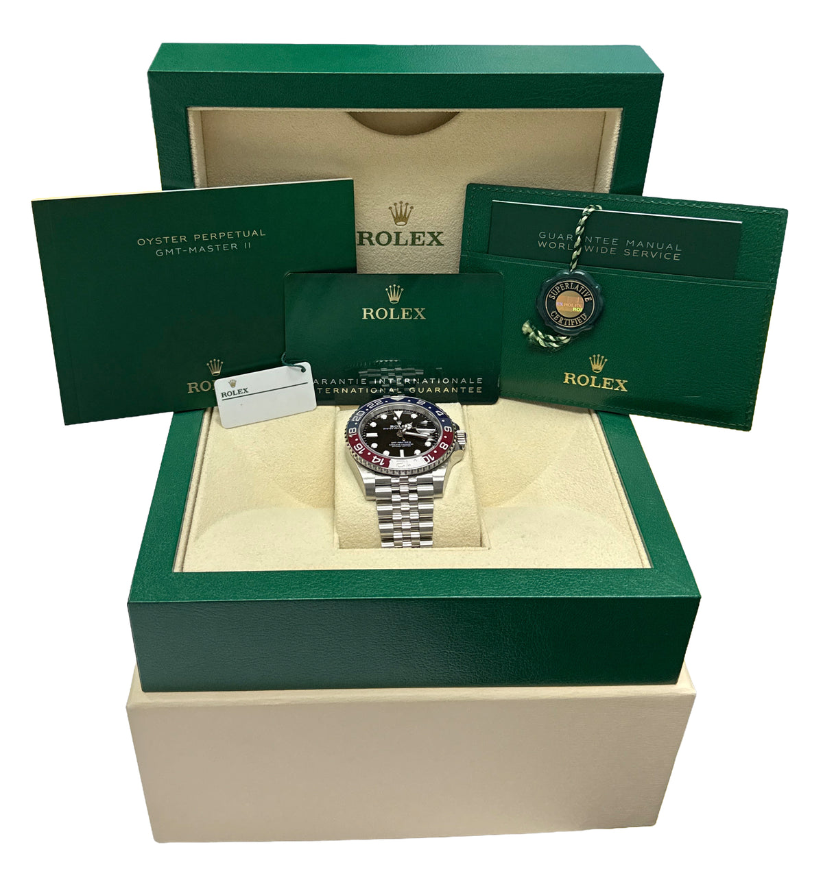 New Stickered Rolex GMT-Master II 126710 BLRO Pepsi 40mm 126710 BLRO Box Papers