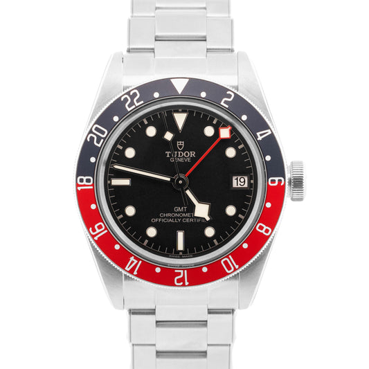 NOS STICKERED PAPERS Tudor Black Bay GMT PEPSI Steel Red Blue 41mm 79830RB BOX