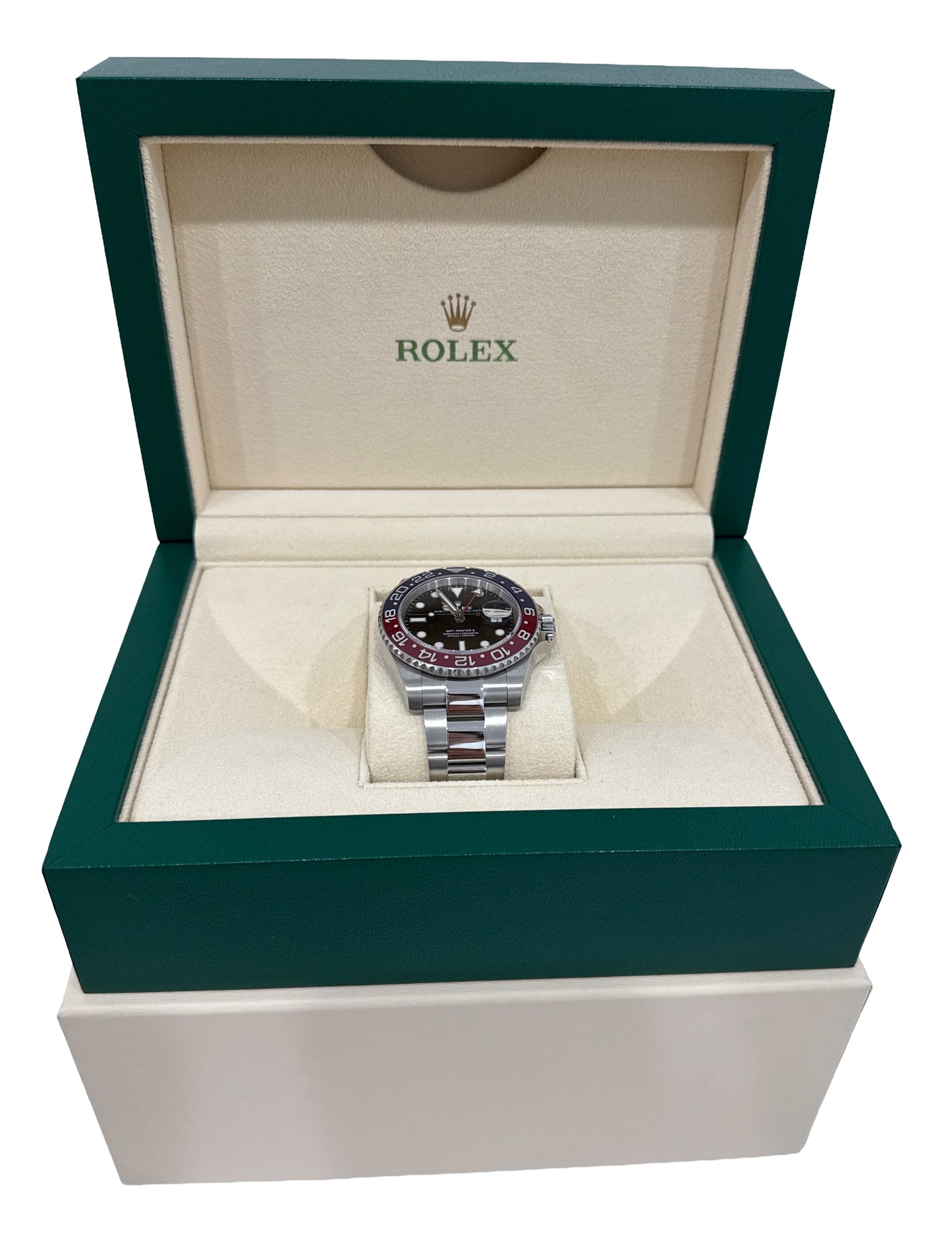Rolex GMT-Master II PEPSI Blue Red OYSTER Stainless Ceramic 40mm 126710 BLRO BOX