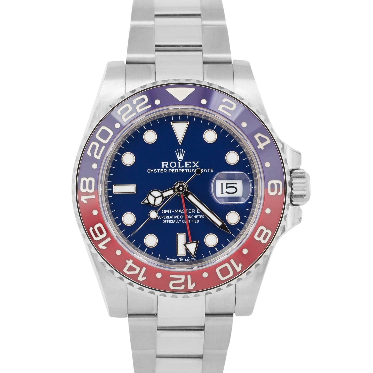 2024 NEW PAPERS Rolex GMT-Master II PEPSI Blue 18K White Gold 126719 BLRO BOX