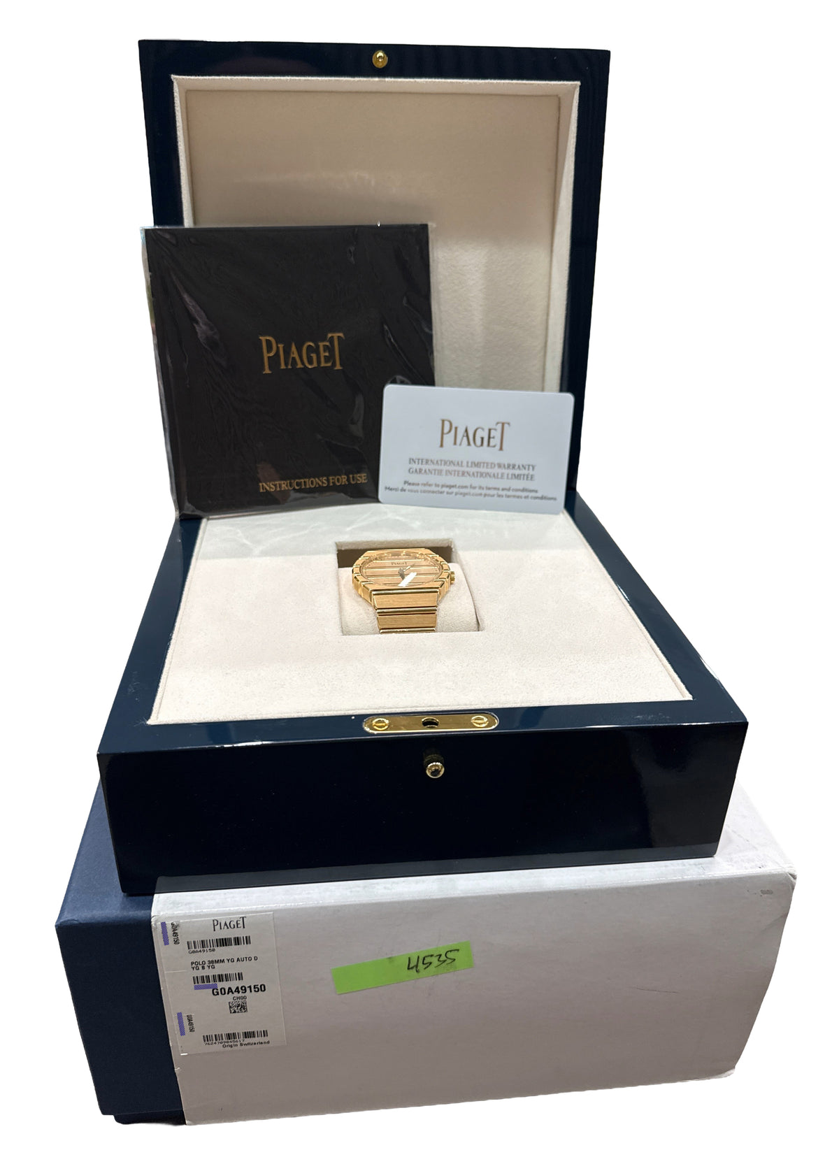 2025 Piaget Polo 79 G0A49150 Champagne 18K Yellow Gold 38mm Watch Box Papers