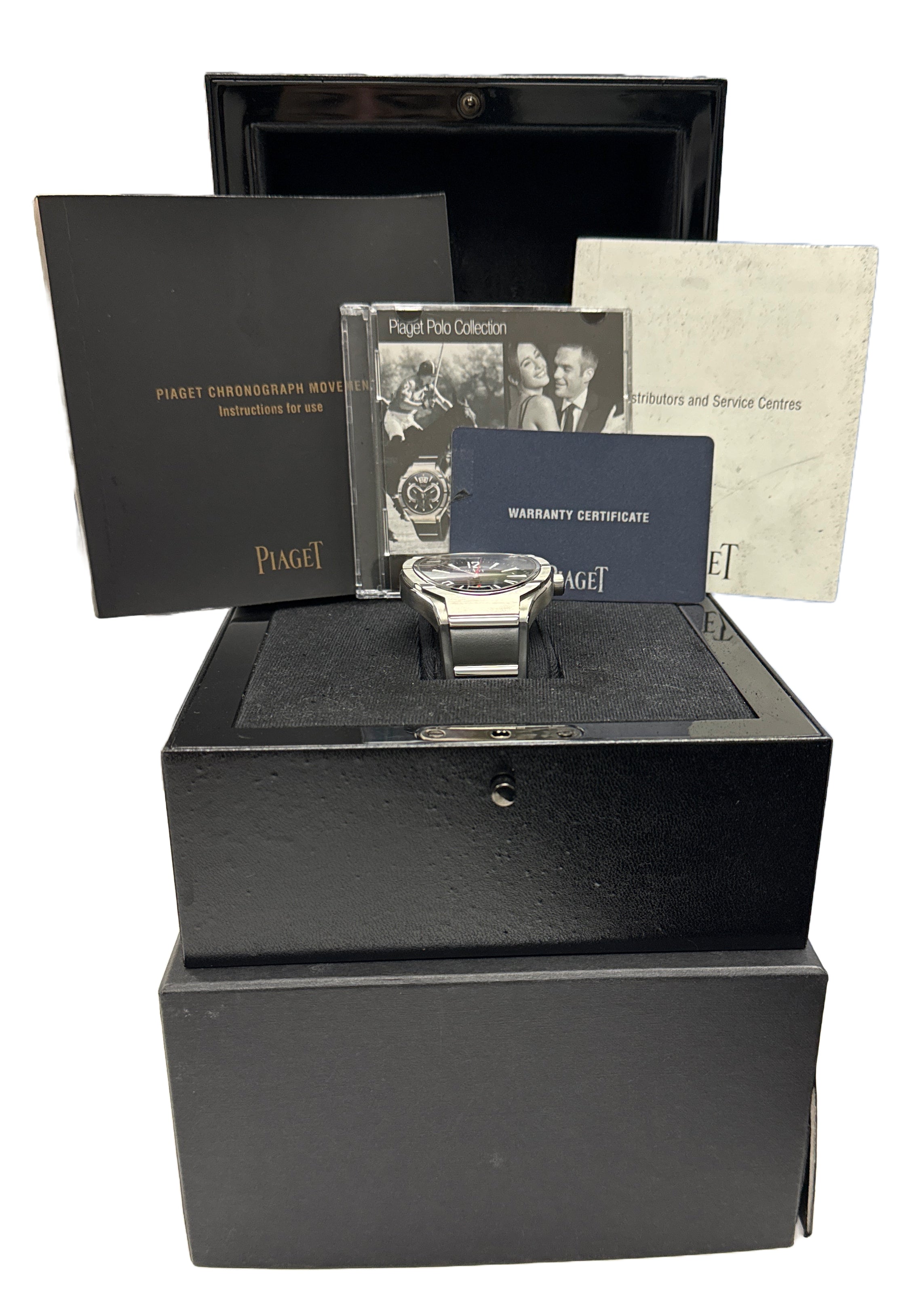 Papers Piaget Polo Fourtyfive Titanium Rubber 45mm Automatic Watch P10605 Box