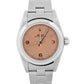 1999 Rolex Oyster Perpetual 24mm Pink SALMON Arabic Stainless Steel Oyster 76080