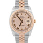 2012 PAPERS Rolex DateJust 36mm PINK ROMAN 18K Gold Steel JUBILEE 116231 BOX